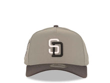 Load image into Gallery viewer, San Diego Padres New Era MLB 9FORTY 940 Adjustable A-Frame Cap Hat Gray Crown Dark Gray Visor White/Black Logo 40th Anniversary Side Patch Gray UV
