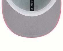 Load image into Gallery viewer, San Diego Padres New Era MLB 59FIFTY 5950 Fitted Cap Hat Light Teal/Pink Pinstripe Crown Pink Visor Pink Logo 1969 Side Patch Gray UV