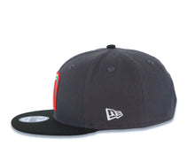 Load image into Gallery viewer, Mexico New Era 9FIFTY 950 Snapback Cap Hat Dark Gray Crown Black Visor Team Color Logo Mexico Flag Side Patch Gray UV