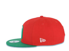 Load image into Gallery viewer, Mexico New Era 9FIFTY 950 Snapback Cap Hat Red Crown Green Visor Team Color Logo Mexico Flag Side Patch Gray UV