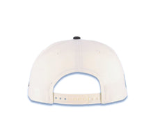 Load image into Gallery viewer, Mexico New Era 9FIFTY 950 Snapback Cap Hat Cream Crown Black Visor Metallic Gold/Black Logo Mexico Flag Side Patch Green UV Green UV