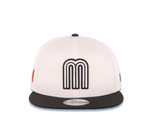 Load image into Gallery viewer, Mexico New Era 9FIFTY 950 Snapback Cap Hat White Crown Black Visor White/Black Logo Mexico Flag Side Patch Green UV
