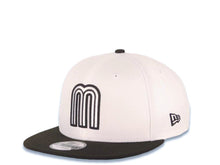 Load image into Gallery viewer, Mexico New Era 9FIFTY 950 Snapback Cap Hat White Crown Black Visor White/Black Logo Mexico Flag Side Patch Green UV