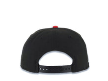 Load image into Gallery viewer, Mexico New Era 9FIFTY 950 Snapback Cap Hat Black Crown Red Visor Team Color Logo Mexico Flag Side Patch Green UV