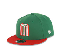 Load image into Gallery viewer, Mexico New Era WBC World Baseball Classic 9FIFTY 950 Snapback Cap Hat Green Crown Red Visor Team Color Logo Mexico Flag Side Patch Gray UV