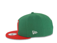 Load image into Gallery viewer, Mexico New Era WBC World Baseball Classic 9FIFTY 950 Snapback Cap Hat Green Crown Red Visor Team Color Logo Mexico Flag Side Patch Gray UV