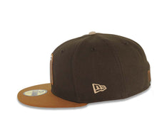 Load image into Gallery viewer, Mexico New Era WBC 59FIFTY 5950 Fitted Cap Hat Brown Crown Light Brown Visor Light Khaki/Brown Logo Mexico Flag Side Patch Light Khaki UV