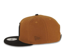 Load image into Gallery viewer, Mexico New Era WBC 9FIFTY 950 Snapback Cap Hat Brown Crown Black Visor Khaki/Black/Metallic Gold Logo Mexico Flag Side Patch Wheat UV