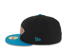 Load image into Gallery viewer, San Diego Padres New Era MLB 59FIFTY 5950 Fitted Cap Hat Black Crown Teal Visor Metallic Brown/White Script Logo Established 40th Anniversary Patch