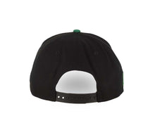 Load image into Gallery viewer, San Diego Padres New Era MLB 9FORTY 940 A-Frame Adjustable Cap Hat Black Crown Green Visor Metallic Gold/White Text Logo Mexico Flag Side Patch Red UV