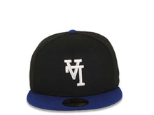 Load image into Gallery viewer, Los Angeles Dodgers New Era MLB 59FIFTY 5950 Fitted Cap Hat Black Crown Royal Blue Visor White Upside Down Logo Gray UV
