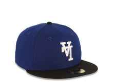 Load image into Gallery viewer, Los Angeles Dodgers New Era MLB 59FIFTY 5950 Fitted Cap Hat Royal Blue Crown Black Visor White Upside Down Logo Gray UV