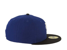 Load image into Gallery viewer, Los Angeles Dodgers New Era MLB 59FIFTY 5950 Fitted Cap Hat Royal Blue Crown Black Visor White Upside Down Logo Gray UV