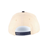 Load image into Gallery viewer, (Corduroy Crown) Los Angeles Dodgers New Era MLB 9FORTY 940 Adjustable A-Frame Cap Hat Cream Crown Navy Blue Visor Black Upside Down Logo Gray UV