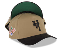 Load image into Gallery viewer, (Corduroy Visor) Los Angeles Dodgers New Era MLB 9FORTY 940 Adjustable A-Frame Cap Hat Khaki Crown Black Visor Black Upside Down Logo 1988 Patch