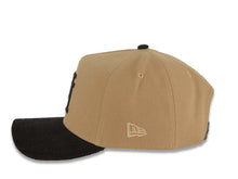 Load image into Gallery viewer, (Corduroy Visor) Los Angeles Dodgers New Era MLB 9FORTY 940 Adjustable A-Frame Cap Hat Khaki Crown Black Visor Black Upside Down Logo 1988 Patch