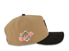 Load image into Gallery viewer, (Corduroy Visor) Los Angeles Dodgers New Era MLB 9FORTY 940 Adjustable A-Frame Cap Hat Khaki Crown Black Visor Black Upside Down Logo 1988 Patch