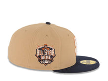 Load image into Gallery viewer, San Diego Padres New Era MLB 59FIFTY 5950 Fitted Cap Hat Khaki Crown Navy Blue Visor Cream/Metallic Brown Logo 2016 All-Star Game Side Patch Gray UV