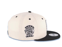 Load image into Gallery viewer, San Diego Padres New Era MLB 9FIFTY 950 Snapback Cap Hat Cream Crown Black Visor White/Black Logo 25th Anniversary Side Patch Green UV