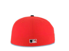 Load image into Gallery viewer, San Diego Padres New Era MLB 59FIFTY 5950 Fitted Cap Hat Red Crown Black Visor Glow White/Black Logo 1998 World Series Side Patch Gray UV