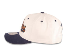 Load image into Gallery viewer, San Diego Padres Mitchell & Ness MLB Adjustable Snapback Cap Hat Cream Crown Navy Blue Visor Blue/Orange Logo 25th Anniversary Side Patch (Tail Sweep)