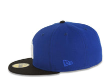 Load image into Gallery viewer, San Diego Padres New Era MLB 59FIFTY 5950 Fitted Cap Hat Royal Blue Crown Black Visor White/Sky Blue Logo 1998 World Series Side Patch Sky Blue UV