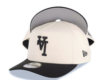 Load image into Gallery viewer, Los Angeles Dodgers New Era MLB 9FORTY 940 Adjustable A-Frame Cap Hat Cream Crown Black Visor Black Upside Down Logo Gray UV