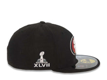 Load image into Gallery viewer, San Francisco 49ers New Era 59FIFTY 5950 Fitted Cap Hat Black Crown/Visor Team Color Logo Super Bowl Side Patch