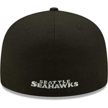 Load image into Gallery viewer, Seattle Seahawks New Era NFL 59FIFTY 5950 Fitted Cap Hat Black Crown/Visor Team Color Logo