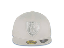 Load image into Gallery viewer, Oakland Raiders New Era NFL 59FIFTY 5950 Fitted Cap Hat White Crown/Visor Gray Logo