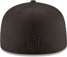 Load image into Gallery viewer, Seattle Seahawks New Era NFL 59FIFTY 5950 Fitted Cap Hat Black Crown/Visor Black Logo