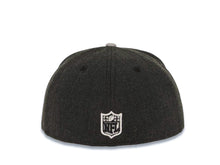 Load image into Gallery viewer, Seattle Seahawks New Era NFL 59FIFTY 5950 Fitted Heather Cap Hat Gray/Black Crown/Visor Black/White Logo