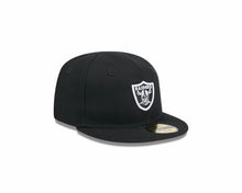 Load image into Gallery viewer, (Infant) Las Vegas Raiders New Era NFL 59FIFTY 5950 Fitted Cap Hat Black Crown/Visor Team Color Logo (My 1st First)