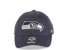 Load image into Gallery viewer, Seattle Seahawks '47 Brand NFL MVP Adjustable Cap Hat Navy Blue Crown/Visor Team Color Logo