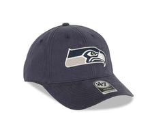 Load image into Gallery viewer, Seattle Seahawks '47 Brand NFL MVP Adjustable Cap Hat Navy Blue Crown/Visor Team Color Logo