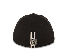 Load image into Gallery viewer, Oakland Raiders New Era NFL 39THIRTY 3930 Flexfit Shadow Tech Cap Hat Black Crown/Visor Team Color Logo (2018 Training)