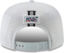Load image into Gallery viewer, Oakland Raiders New Era NFL 9FIFTY 950 Snapback Cap Hat White Crown/Visor Black/White Logo (2019 Traning)