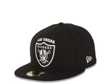Load image into Gallery viewer, Las Vegas Raiders New Era 59FIFTY 5950 Fitted Cap Hat Black Crown/Visor Team Color Logo