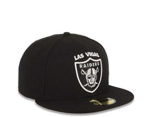 Load image into Gallery viewer, Las Vegas Raiders New Era 59FIFTY 5950 Fitted Cap Hat Black Crown/Visor Team Color Logo