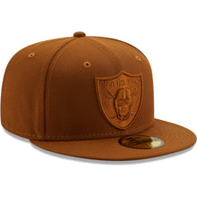 Load image into Gallery viewer, Las Vegas Raiders New Era 59FIFTY 5950 Fitted Cap Hat Brown Crown/Visor Brown Logo (Color Pack)