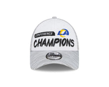 Load image into Gallery viewer, Los Angeles Rams New Era NFL 9FORTY 940 Adjustable Cap Hat White Crown Gray Visor Team Color Logo Super Bowl LVI Patches