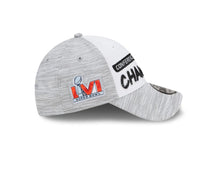 Load image into Gallery viewer, Los Angeles Rams New Era NFL 9FORTY 940 Adjustable Cap Hat White Crown Gray Visor Team Color Logo Super Bowl LVI Patches
