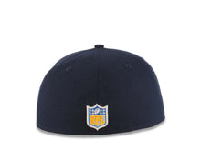 Load image into Gallery viewer, Los Angeles Chargers New Era NFL 59FIFTY 5950 Fitted Cap Hat Navy Blue Crown/Visor Yellow/Sky Blue/White Logo Gray UV