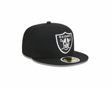 Load image into Gallery viewer, (Youth) Las Vegas Raiders New Era 59FIFTY 5950 Kid Fitted Cap Hat Black Crown/Visor Team Color Logo