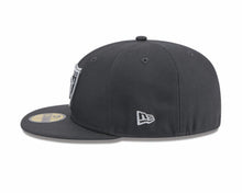 Load image into Gallery viewer, Raiders New Era 59FIFTY 5950 Fitted Cap Hat Dark Gray Crown/Visor Team Color Logo Once A Raider Always A Raider (2024 Draft)
