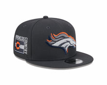 Load image into Gallery viewer, Denver Broncos New Era NFL 9FIFTY 950 Snapback Cap Hat Dark Gray Crown/Visor Team Color Logo Broncos Country Side Patch (2024 Draft)