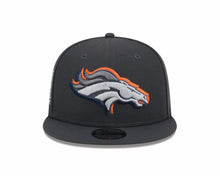 Load image into Gallery viewer, Denver Broncos New Era NFL 9FIFTY 950 Snapback Cap Hat Dark Gray Crown/Visor Team Color Logo Broncos Country Side Patch (2024 Draft)