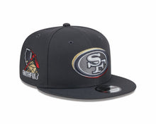 Load image into Gallery viewer, San Francisco 49ers New Era NFL 9FIFTY 950 Snapback Cap Hat Dark Gray Crown/Visor Team Color Logo Faithful (2024 Draft)