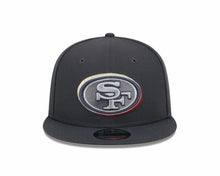 Load image into Gallery viewer, San Francisco 49ers New Era NFL 9FIFTY 950 Snapback Cap Hat Dark Gray Crown/Visor Team Color Logo Faithful (2024 Draft)