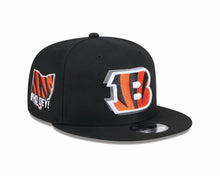 Load image into Gallery viewer, Cincinnati Bengals New Era NFL 9FIFTY 950 Snapback Cap Hat Black Crown/Visor Team Color Logo Who Dey! (2024 Draft)
